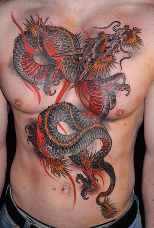 hình xăm ở bụng cho nam 