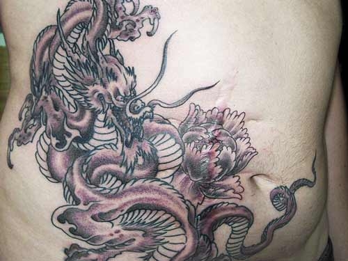 hình xăm ở bụng đẹp cho nam