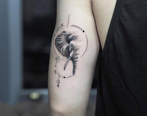 hình xăm voi thần thái lan