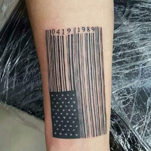 tattoo hình mã vạch