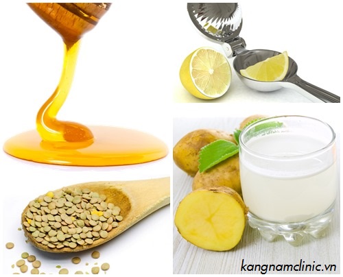 tẩy ria mép bằng bột nghệ và mật ong