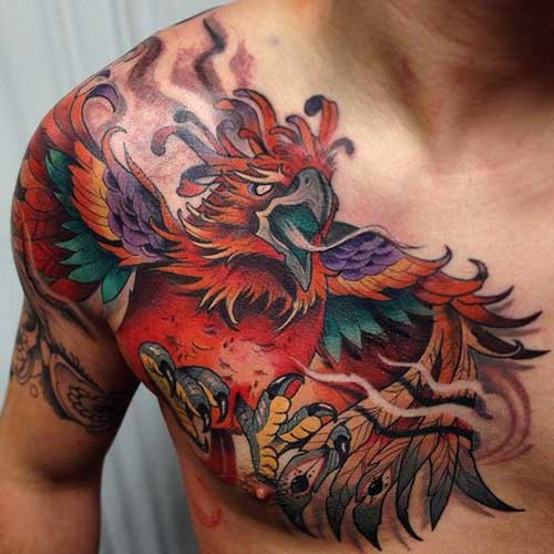 hình xăm phượng hoàng cho nam