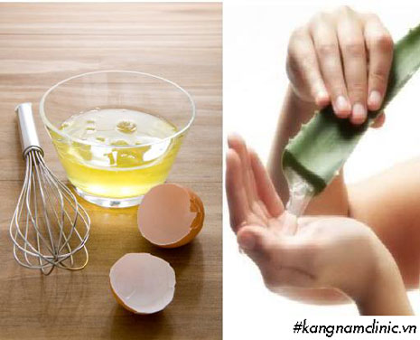 mặt nạ lòng trắng trứng với nghệ
