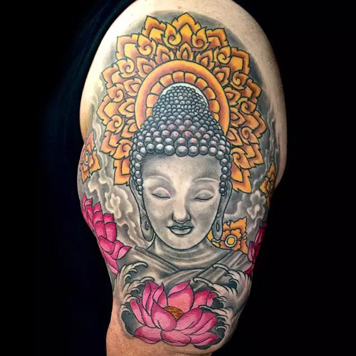 hình xăm bông sen nhỏ