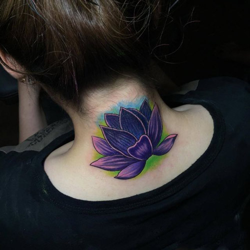 hình xăm hoa sen đẹp cho nam 