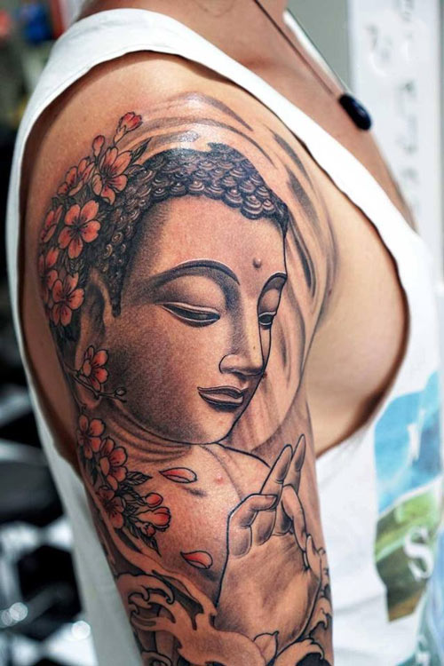 hình xăm phật quan âm