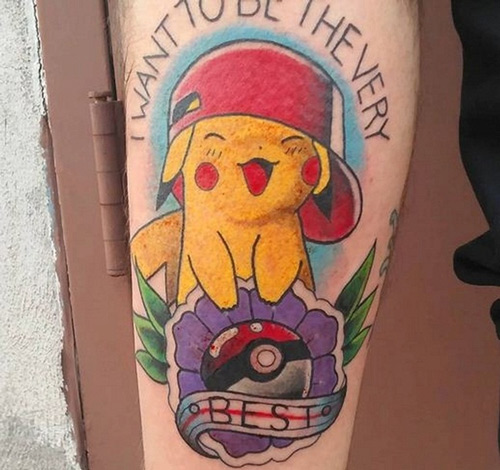 hình xăm pikachu đáng yêu