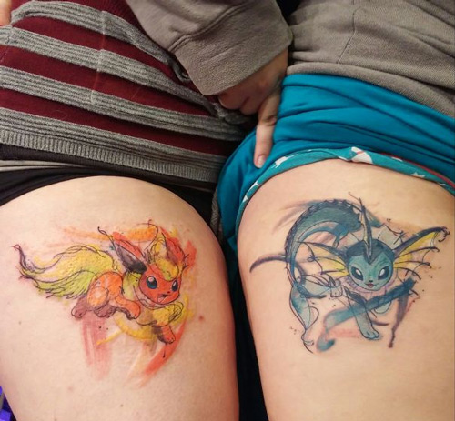 hình xăm hoạt hình pikachu