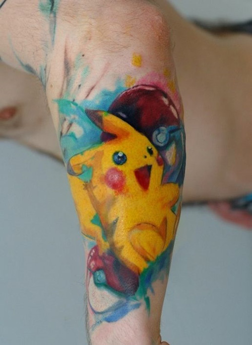 tattoo pikachu full tay