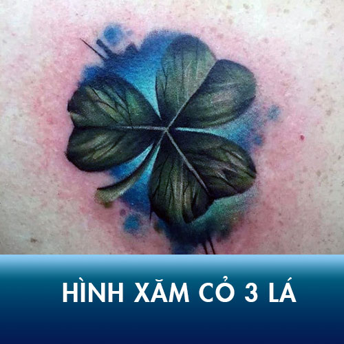 Hình xăm cỏ 3 lá – Biểu tượng của sự hạnh phúc, may mắn và bình yên