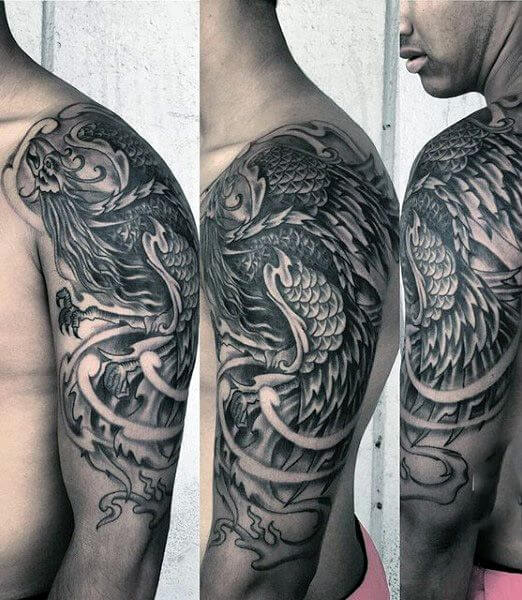hình xăm phượng hoàng hoa văn