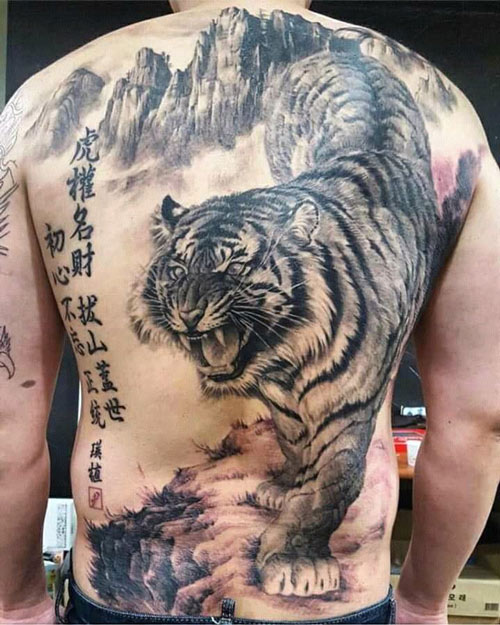 hình xăm hổ hạ sơn