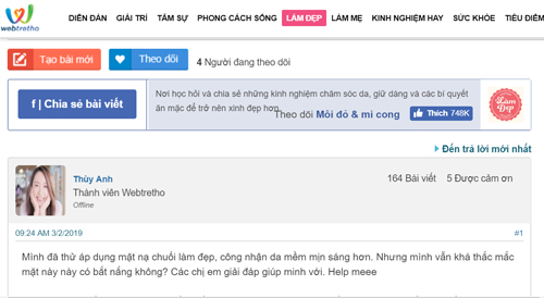đắp mặt nạ chuối mấy làn một tuần