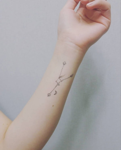 mẫu hình xăm cung cự giải 