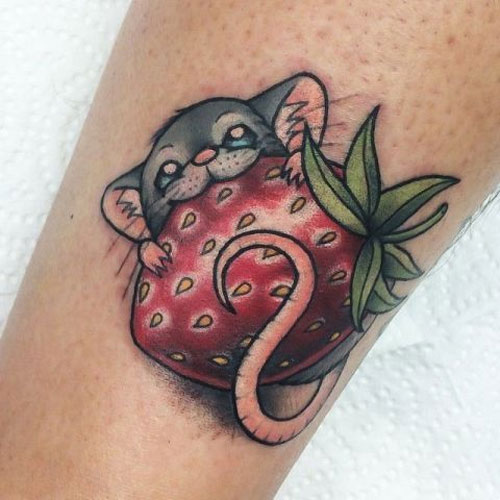 hình xăm chuột cute