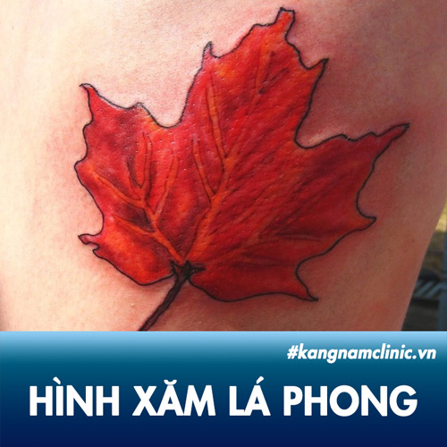 Hình xăm lá phong – Biểu tượng lãng mạn tượng trưng cho tình yêu viên mãn