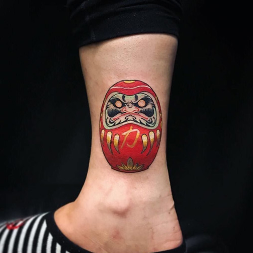 Hình xăm Daruma ấn tượng