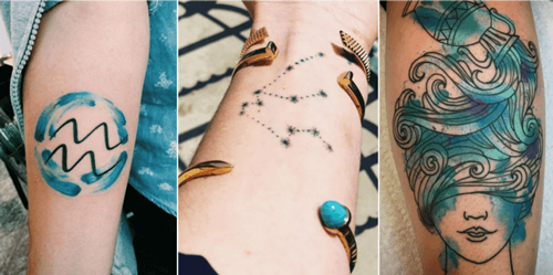 Các mẫu thiết kế tattoo Aquarius HOT nhất 2019 cung bảo bình nên xăm hình gì