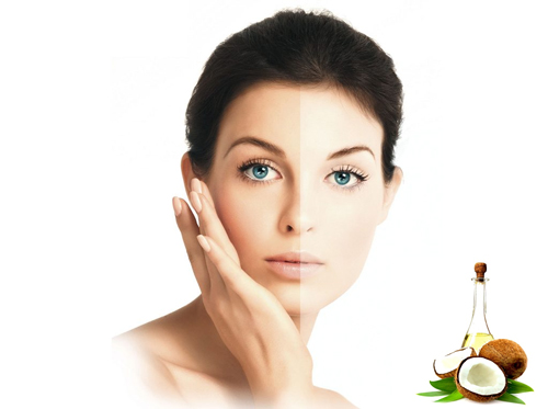 đắp mặt nạ dầu dừa