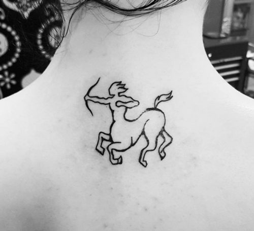 Tattoo biểu tượng cung nhân mã hình xăm cung nhân mã nam