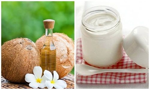 mặt nạ dầu dừa và sữa chua