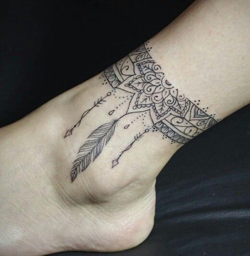 mẫu hình xăm lắc chân